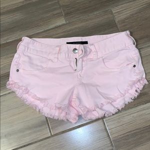 New pink cut off shorts